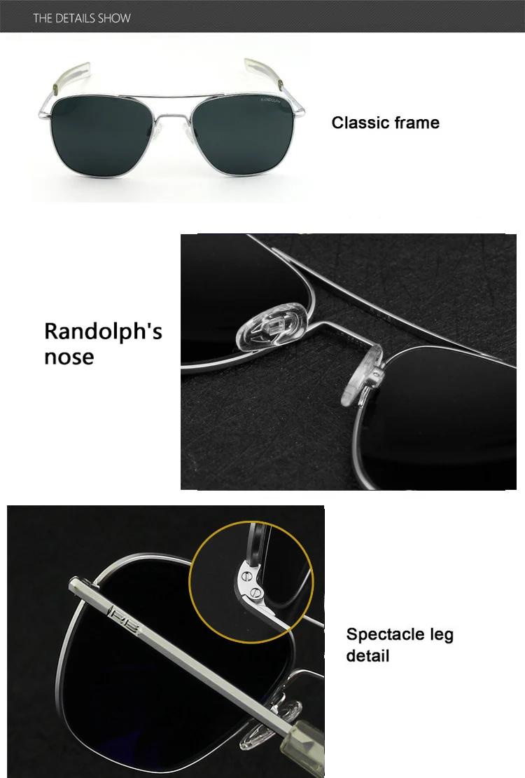 RE Sonnenbrille Mann USA Armee Militär Luftfahrt Pilot Sonnenbrille Glaslinse Frau Luxusmarke Retro Titan Rahmen Hohe Qualität – Detail 23