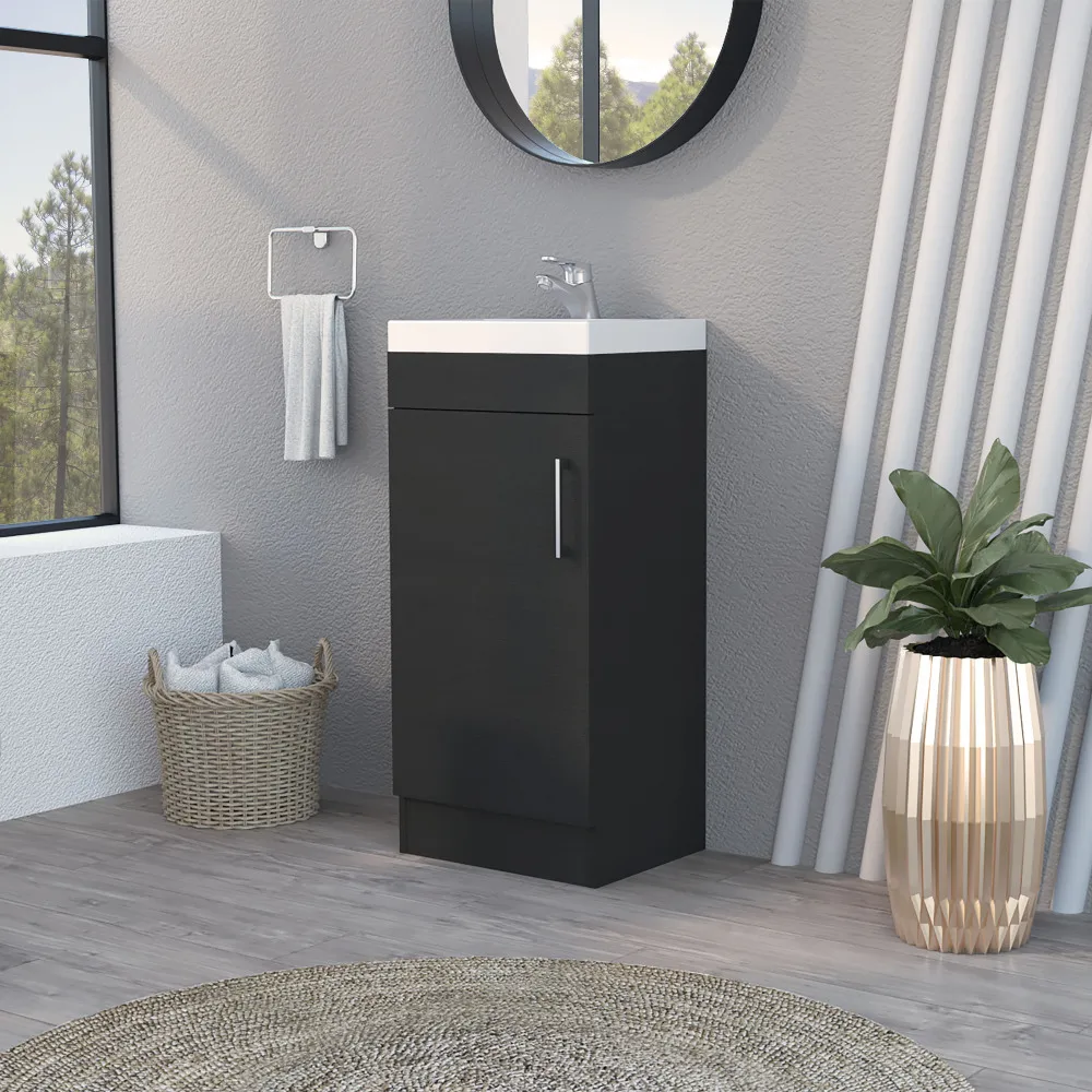 Toledo Bathroom Vanity Furniture Cabinets Single Door Cabinet Interior Shelf ( FAUCET NOT INCLUDED )