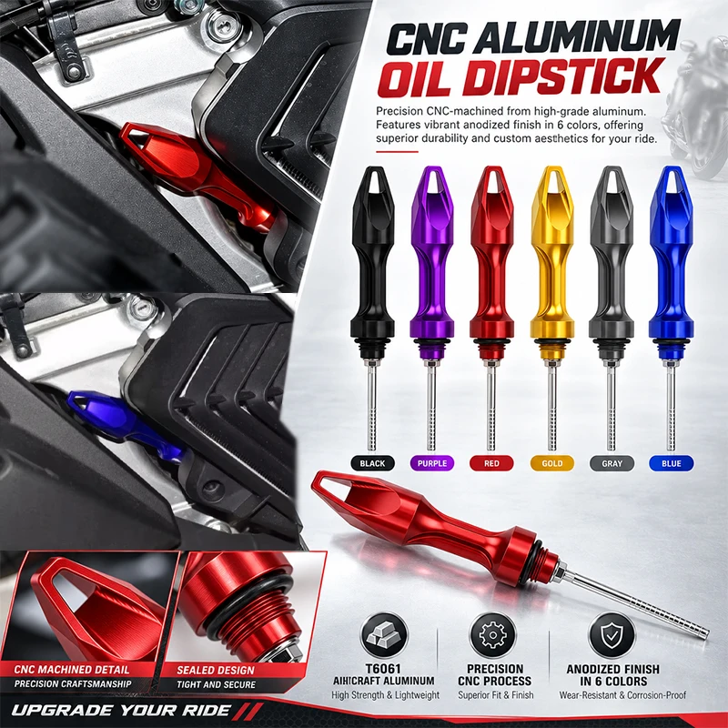 Motorcycle Engine Oil Dipstick For Honda PCX160 PCX150 PCX125 ADV150 ADV160 ADV350 CNC Aluminum Oil Cap Modification Accessories