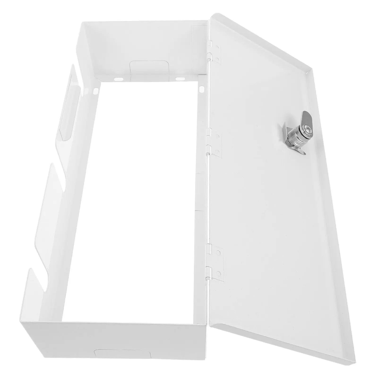Surface Mount 3-Gang Rectangular Waterproof Lock Box Lockable Electrical Outlet Box Protective Enclosure for Wall Switches Power