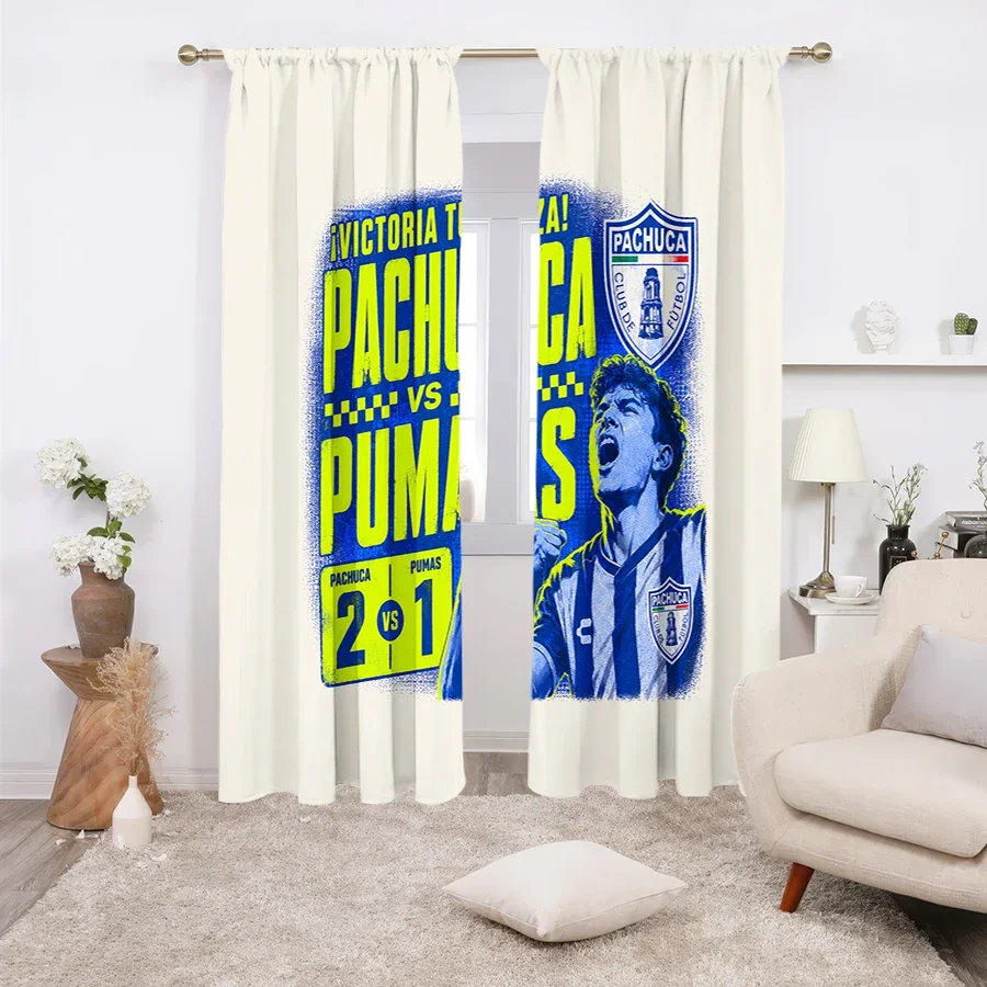 Soccer Football Sports Curtain PACHUCA Pumas Team Graphic Window Drapes Decoration Fan Gift Indoor Decor