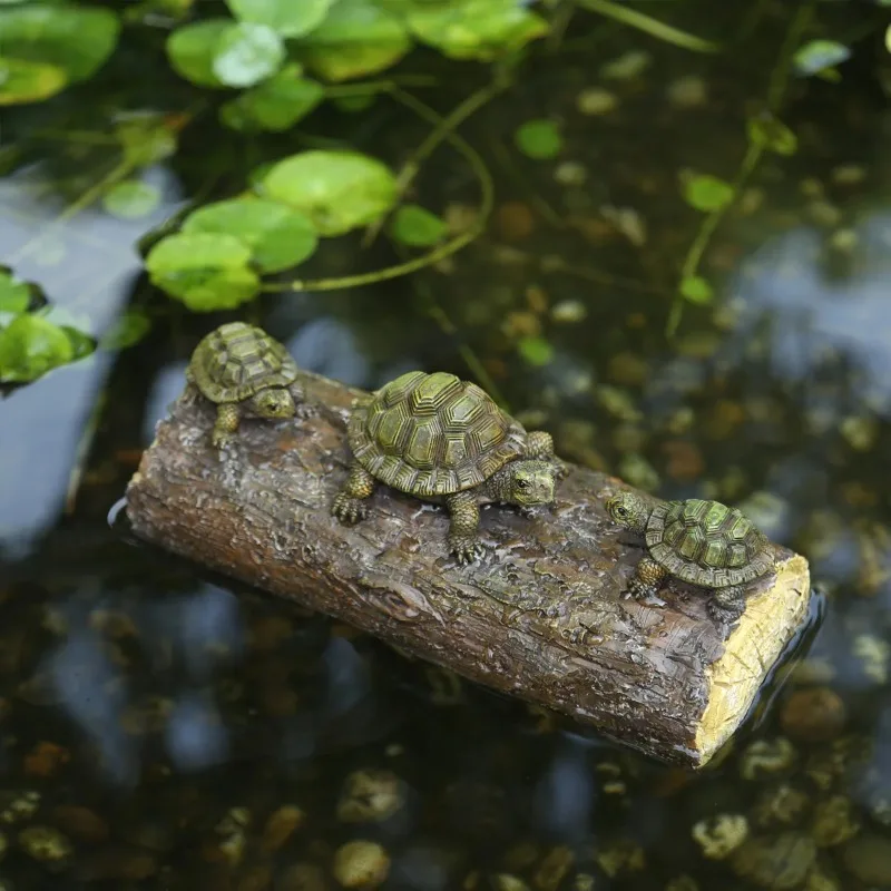 1pc Charming Floating Turtle Garden Statue - Rustic Resin Animal Figurine for Pond & Yard Decor, Perfect for Thanksgiving