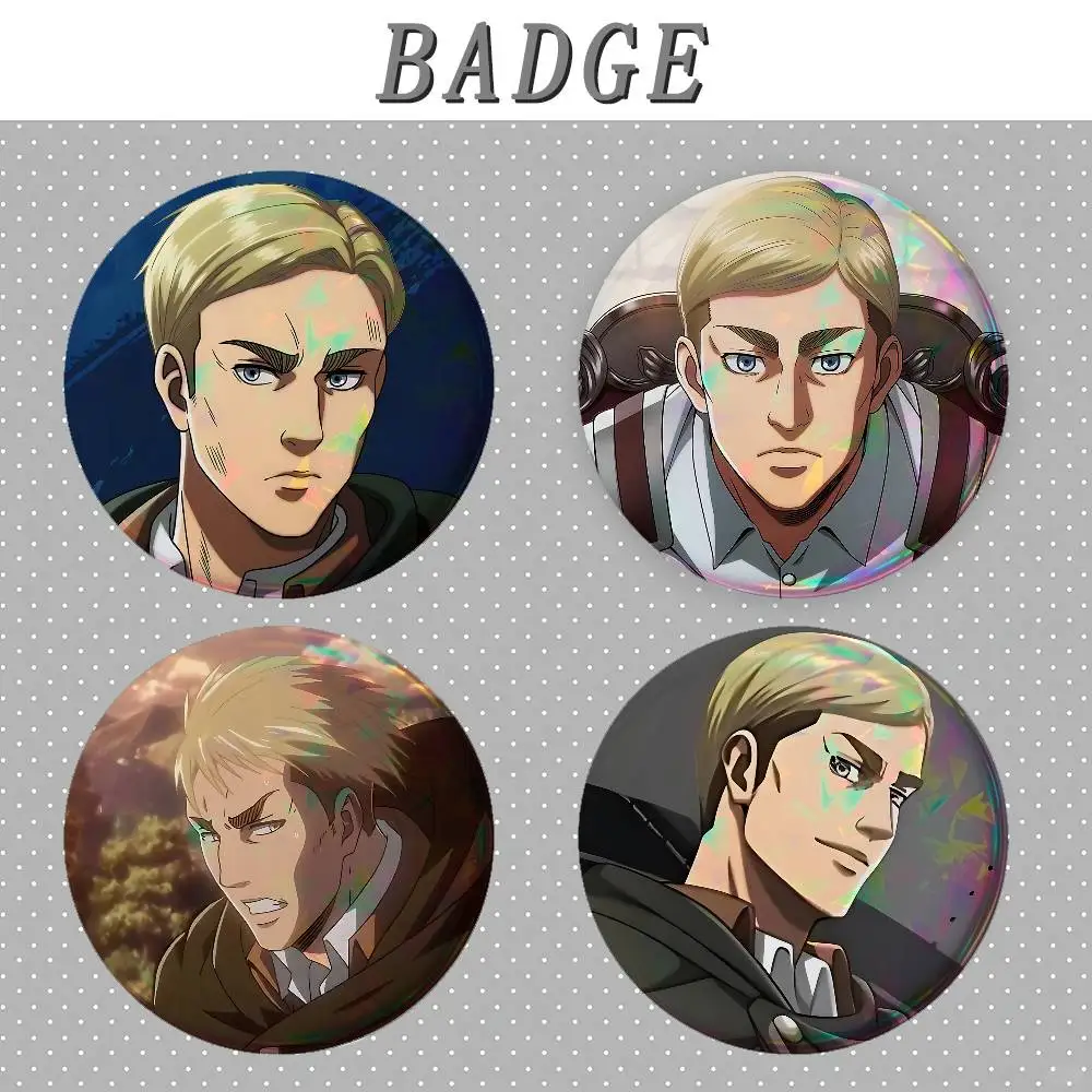 Cartoon E-Erwin S-Smith Badges Tinplate Soft Button Pin Brooch Metal Badge Custom Jewelry Accessories Hat Bag Lapel
