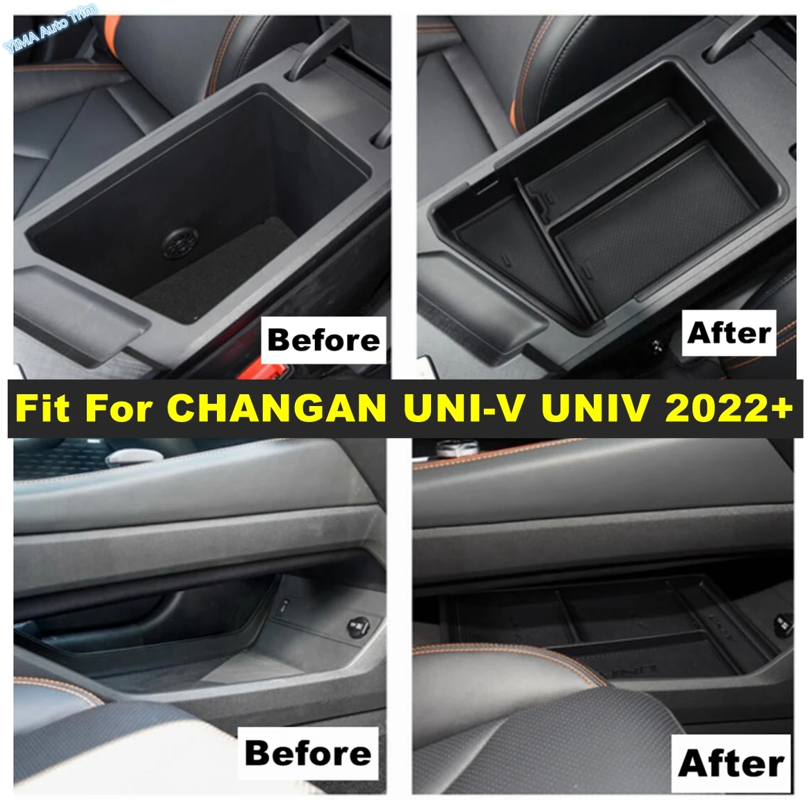 

Plastic Center Console Compartment Glove Organiser / Armrest Rest Storage Box Accessories For CHANGAN UNI-V UNIV 2022 2023 2024