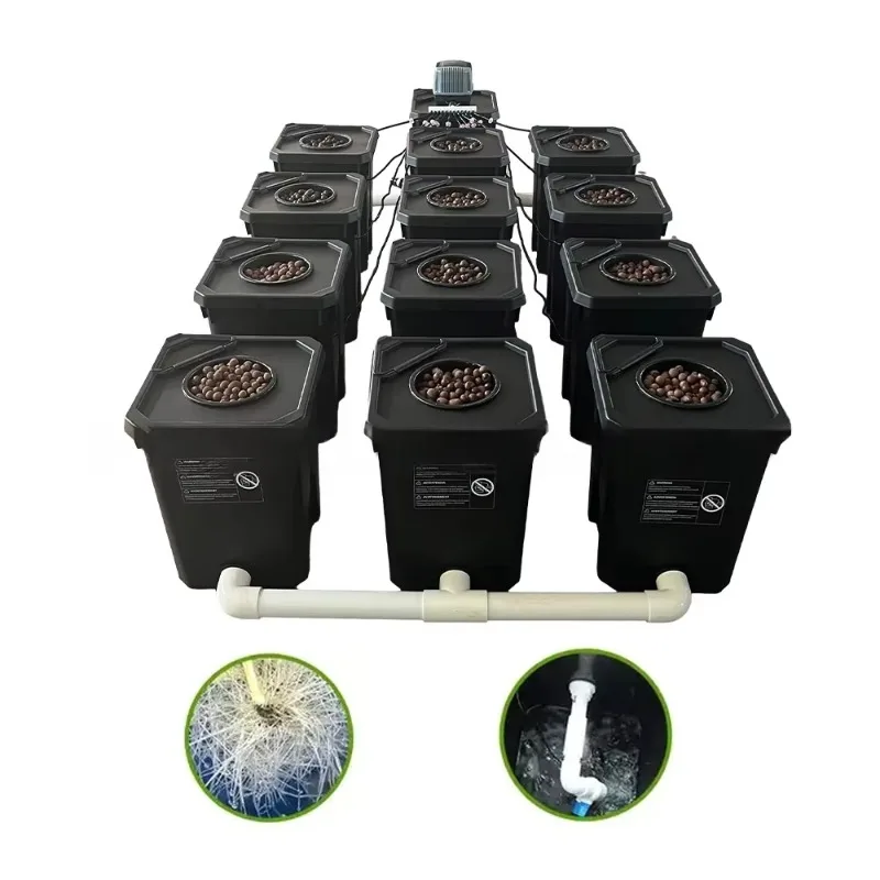 12 Barrels Hydroponics Garden Supplies Dutch Barrels 7 Gallon Cloners Circulating Hydroponics System Manufacturing