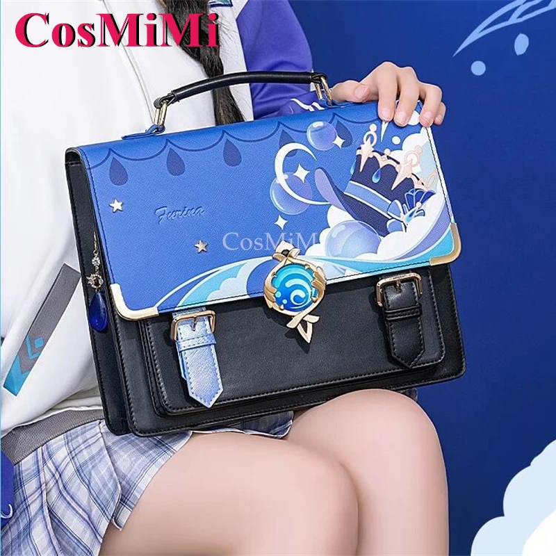 CosMiMi Genshin Impact Furina/Focalors Cosplay Theme Impression Pack Daily Preppy Commuter Backpack Messenger Bag Fashion Itabag