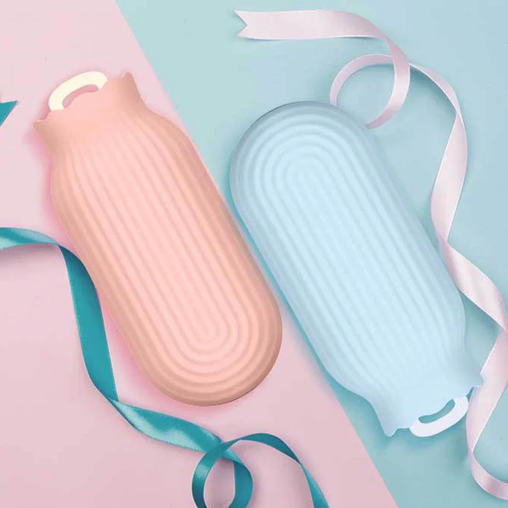 

Conveniently Portable Silicone Hot Water Bottle for Heat Therapy or Cold Relief Features Secure Closure Design