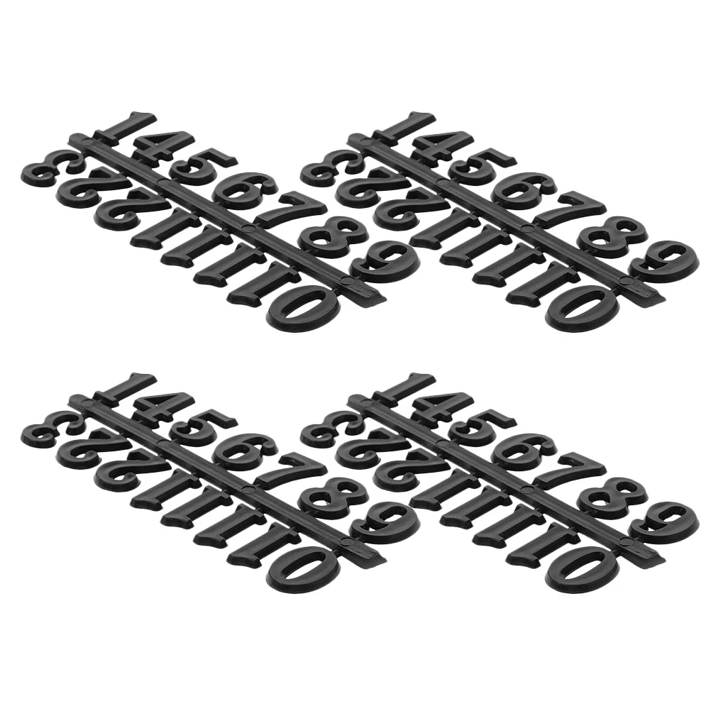 

4Set Clock Faces for Crafts Clear Read Arabic Numerals Replacement Parts Stylish Home Decor Upgrade Clock Accessories for Home