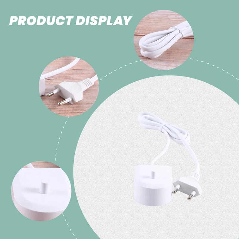 Ersatz ladegerät für Philips Zahnbürste EU-Stecker Ladeset wasserdichte weiße Halter Basis hx6100 hx6721/3296/3216