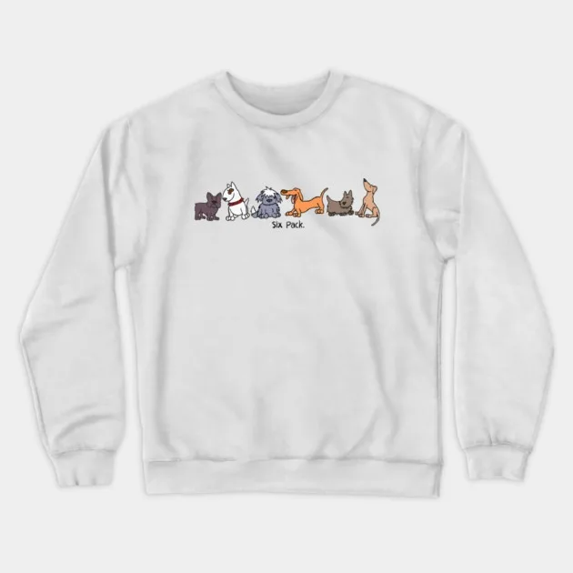 

Autumn and Winter Cute Six Dogs Sweatshirt, "Six Pack Dog Graphic" for A Trendy Look