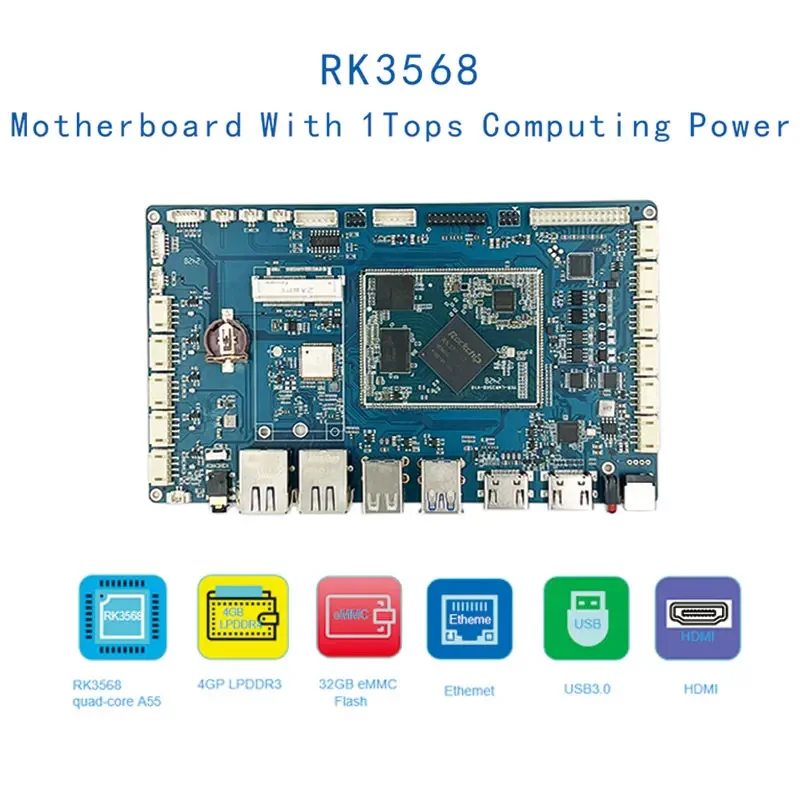 Quad Core Android Pcba RK3568 Motherboard Supports 4K 1080P Cortex-a55 Rockchip Rk3568 Main Board Wholesale 1 Oz 1.8ghz/2.0ghz