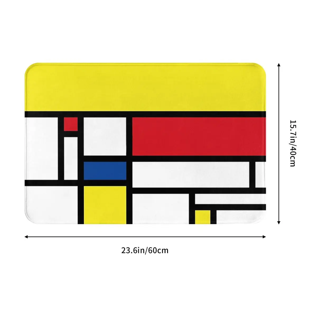 Mondrian Minimalist Avant-Garde De Stijl Modern Art Bath Mat Square Doormat Kitchen Carpet Balcony Rug Home Decoration