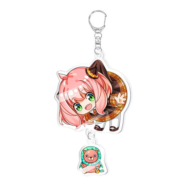 Kawaii Anime Keychain Spy X Family Alex Organ Natalie Van Sistine Megan Anya Women Accessories Cute Bag Pendant Key Ring Gifts