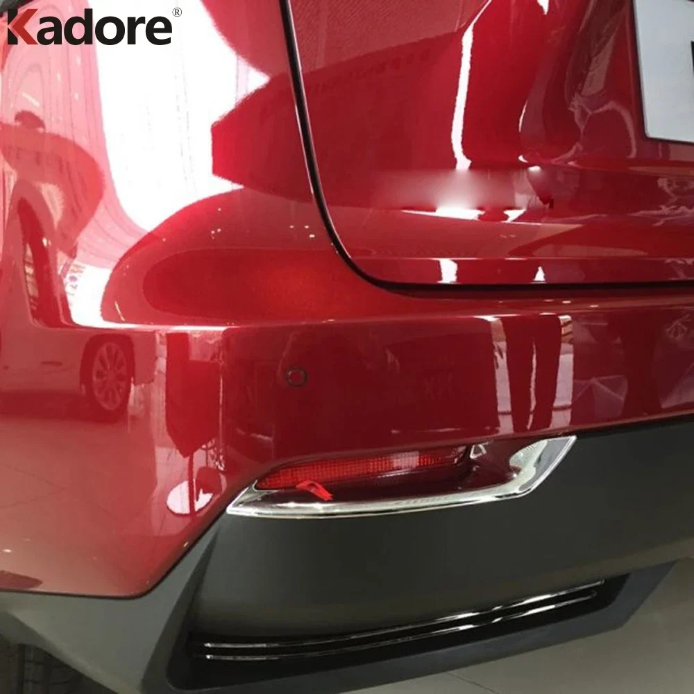 

Rear Bumper Fog Light Lamp Cover Trim For LEXUS NX300H NX200 2015 2016 Chrome Car Exterior Accessories Tail Foglight Bezel Trims