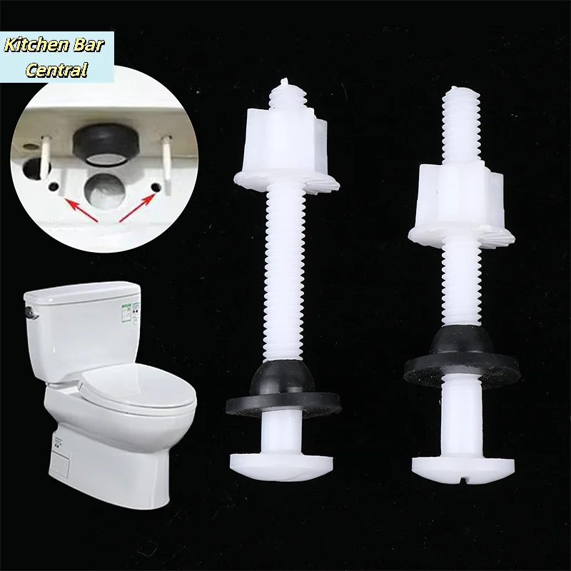 Home Bathroom Fittings - 【2-teiliges Set aus Kunststoff-Reparaturschrauben für Toilettensitzscharniere