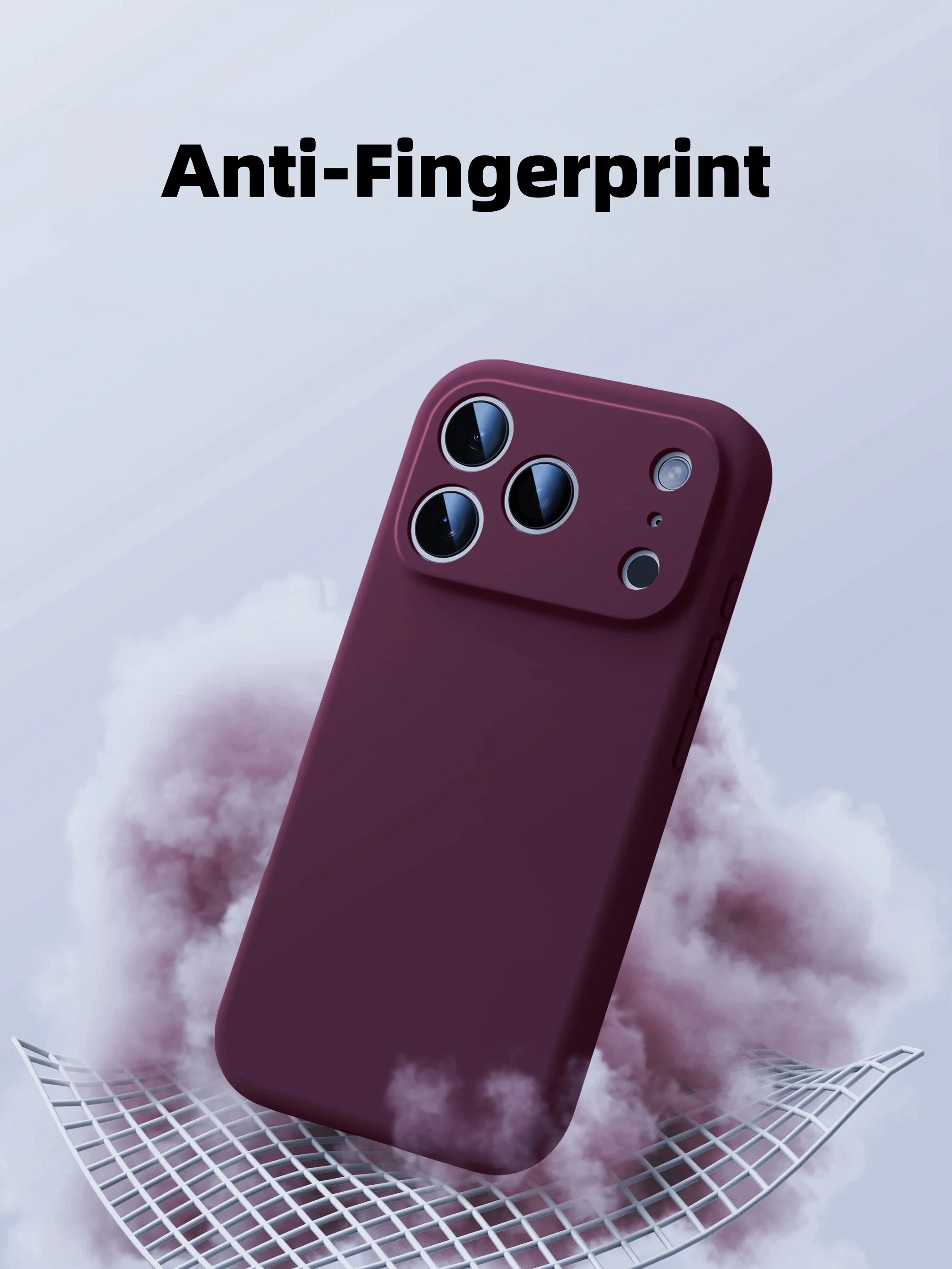 Modische, einfarbige, stoßfeste, schützende Flüssigsilikon-Handyhülle für iPhone 17 Pro Max/17 Pro/17/Air – Detail 5