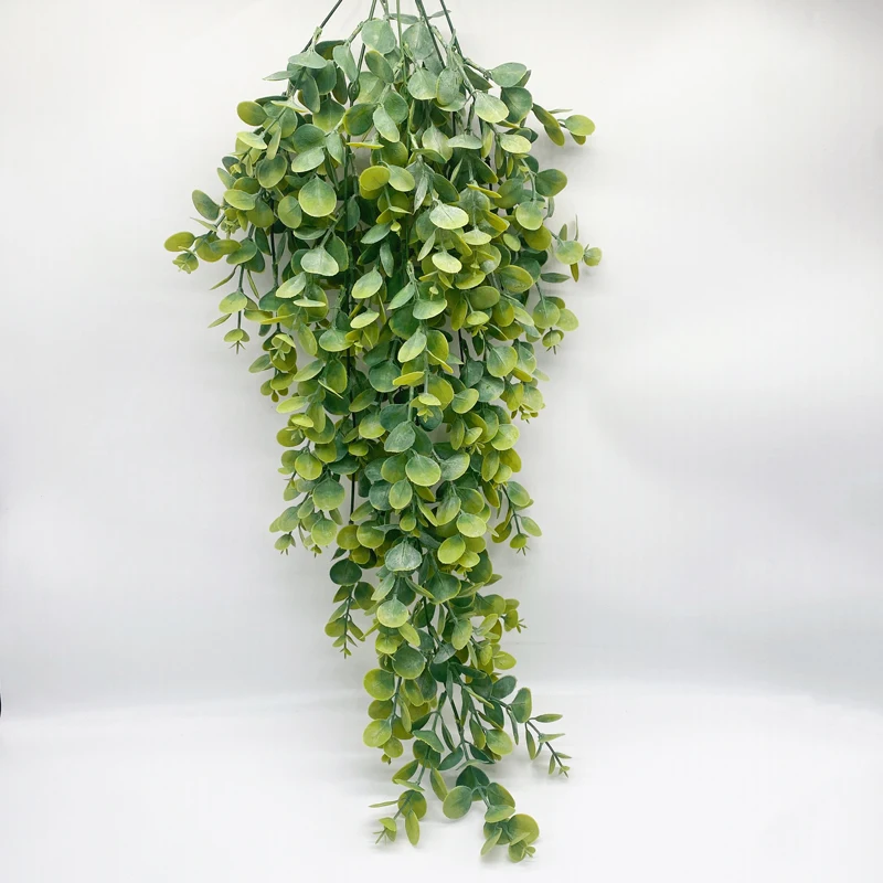 76cm 5pcs Artificial Eucalyptus Tree Branch Faux Plants Plastic Wall Hanging Leafs Christmas Vine For Home Outdoor Wedding Decor