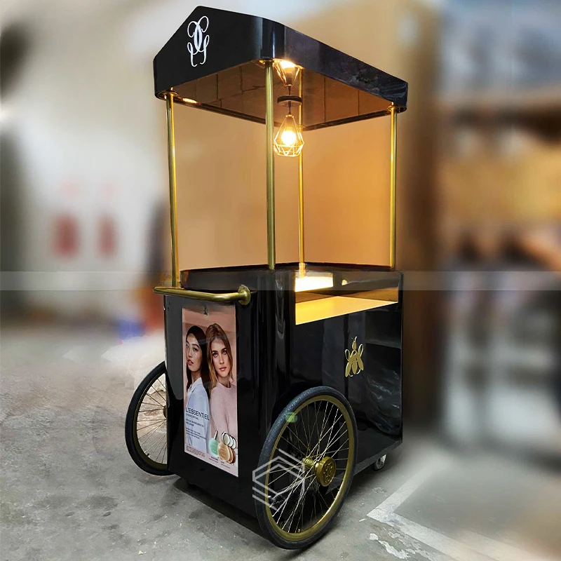 

Cosmetic store fixed device display, makeup store wooden display car