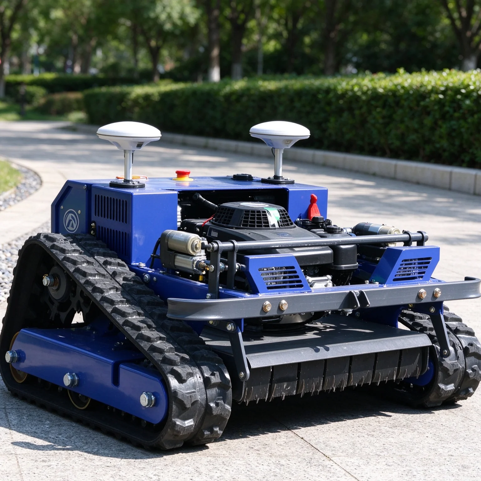 Customized Remote-controlled Hammer Mower Hammer Flail Mower Crawler Type Lawn Mower For Tough Wild Grass