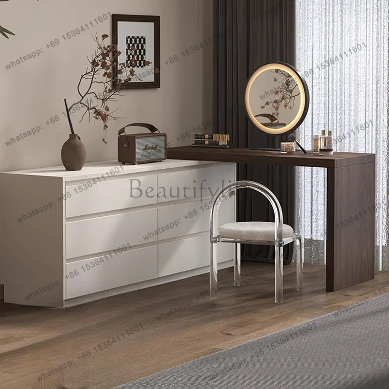 ld Drawers Mirror Vanity Table Bedroom Makeup Storage Mobile Living Room Modern Dressing Table Beauty   Furniture