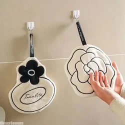 Toalla de mano de doble grosor para colgar en el hogar, toalla de mano absorbente conveniente de secado rápido, alfombrilla para pies de cocina y baño, nuevo