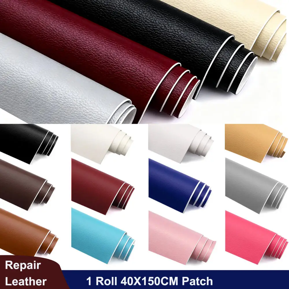 

Heavy Duty 0.8mm Leather Repair Tape, 40x150cm Self-Adhesive Patch for Vinyl Car Seats Repair, Sofa Furniture Restoration