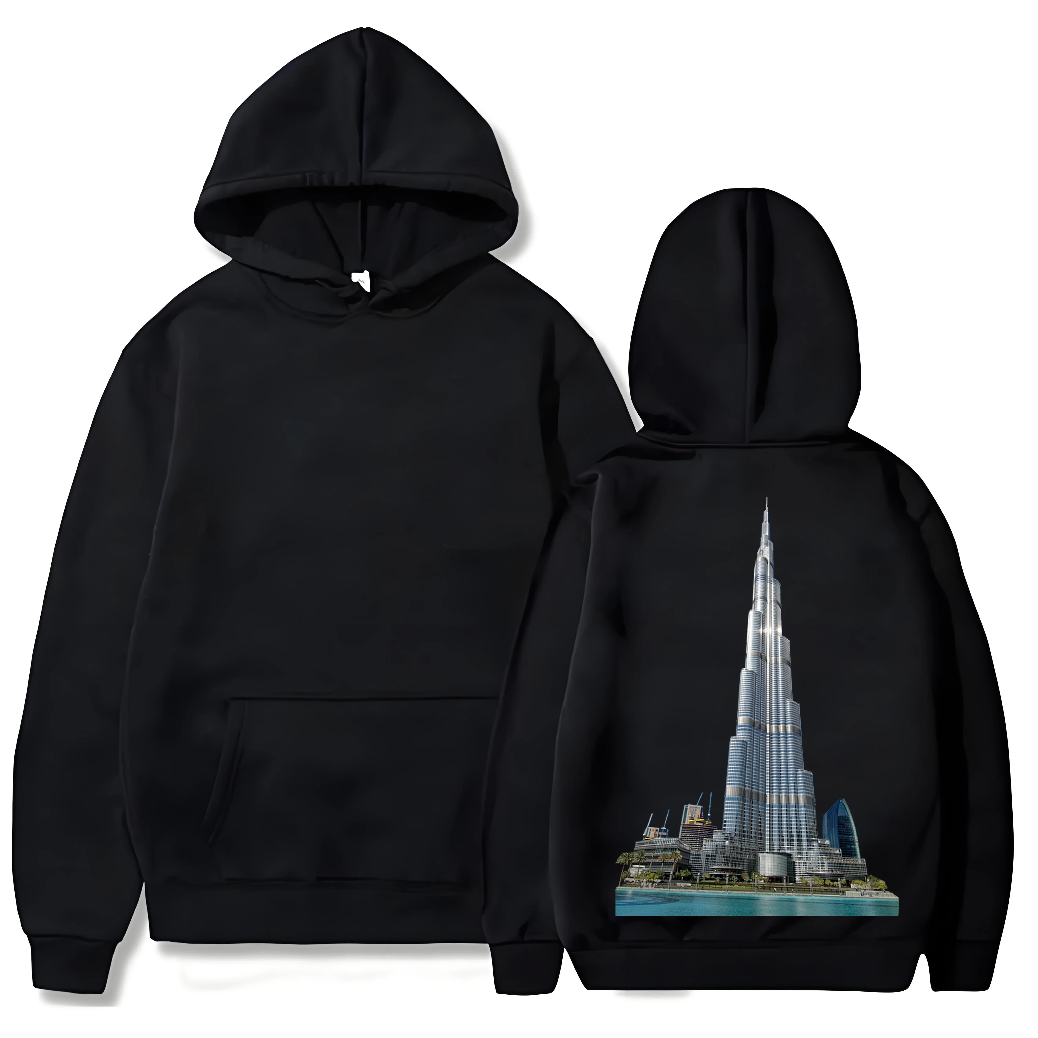 2025 Trendy brand Y2k 330G heavy-duty hooded sweatshirt with high-rise print for men and women Halloween