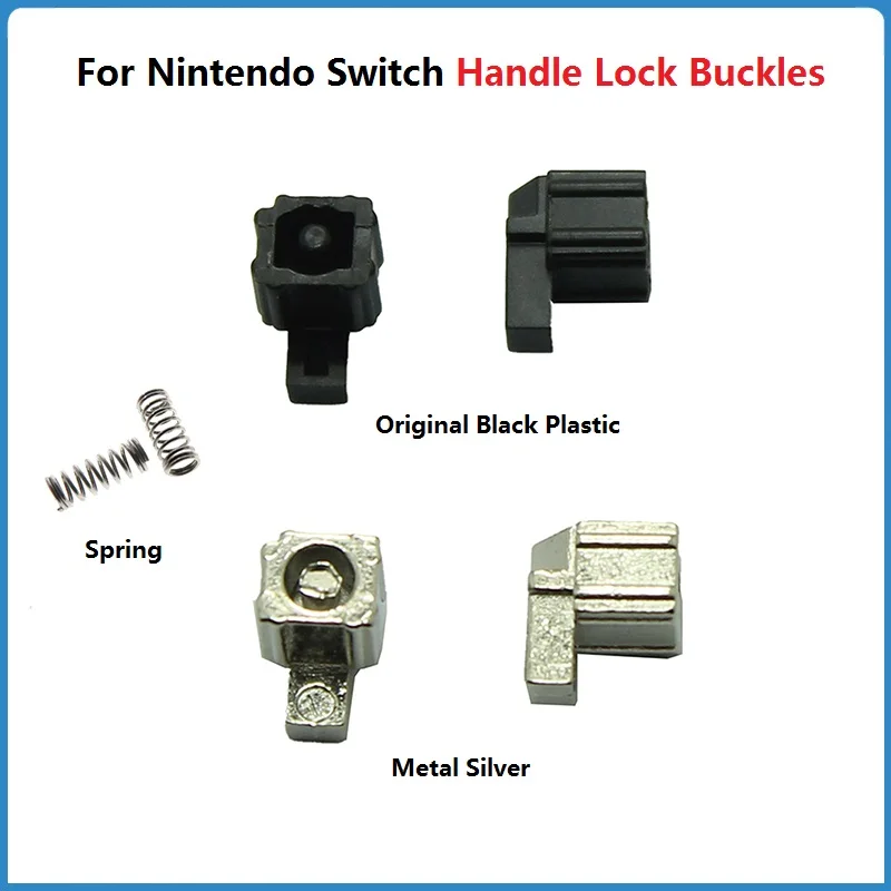 For Nintendo Switch Handle Lock Buckles Left And Right NS JoyCon Plastic Metal Slide Track Lock Buckle Spring Replacement Repair