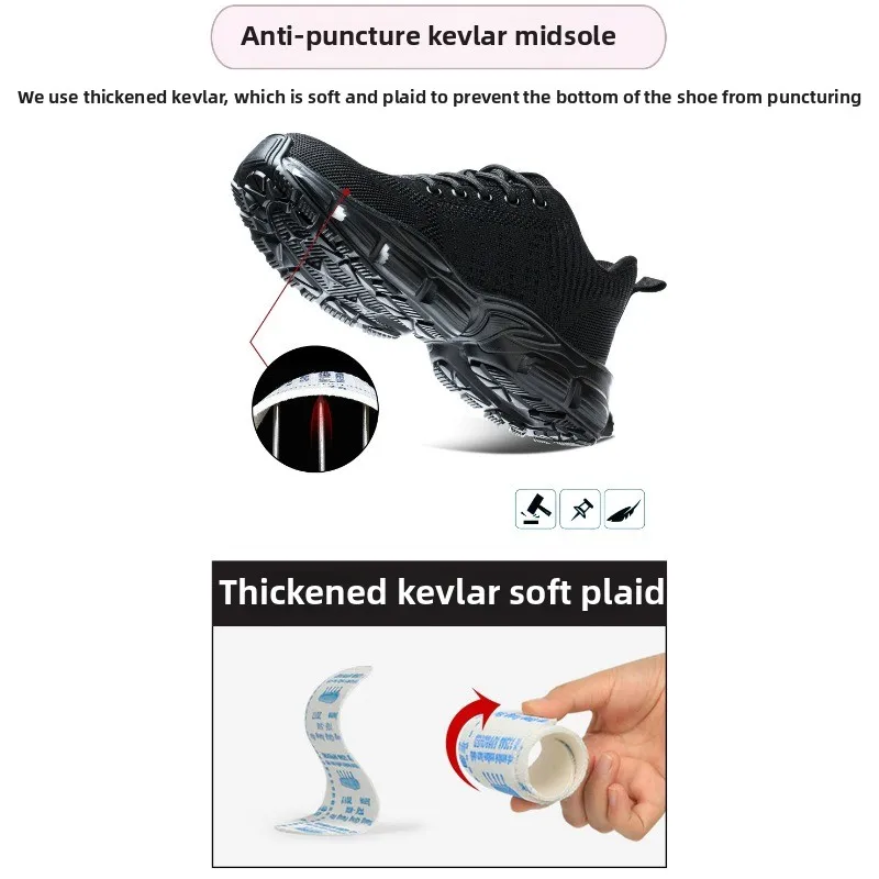 Anti Smashing and Anti Piercing Safety Shoes with Versatile Steel Toe Protection for All Seasons