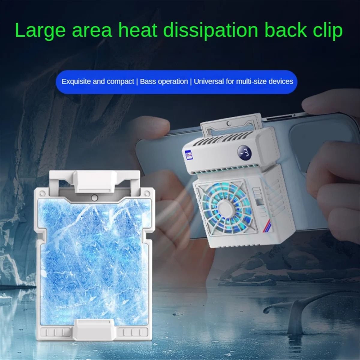 

S5 Digital Display RGB Light Mobile Phone Cooler Cooling Fan Radiator for PUBG CellPhone Cooler System Cool Heat Sink