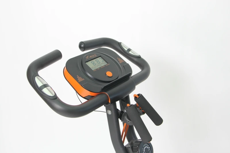 Venta al por mayor OEM gimnasio bicicleta estacionaria ejercicio plegable magnético X bicicleta 2,5 kg volante Cardio entrenamiento Fitness bicicleta para interior