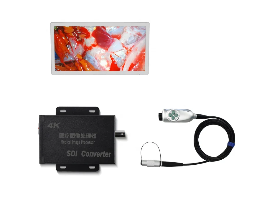 Portable 4K 60FPS medical endoscope processor, the new silver 1/1.8 HDMI SDI signal output endoscopic camera system