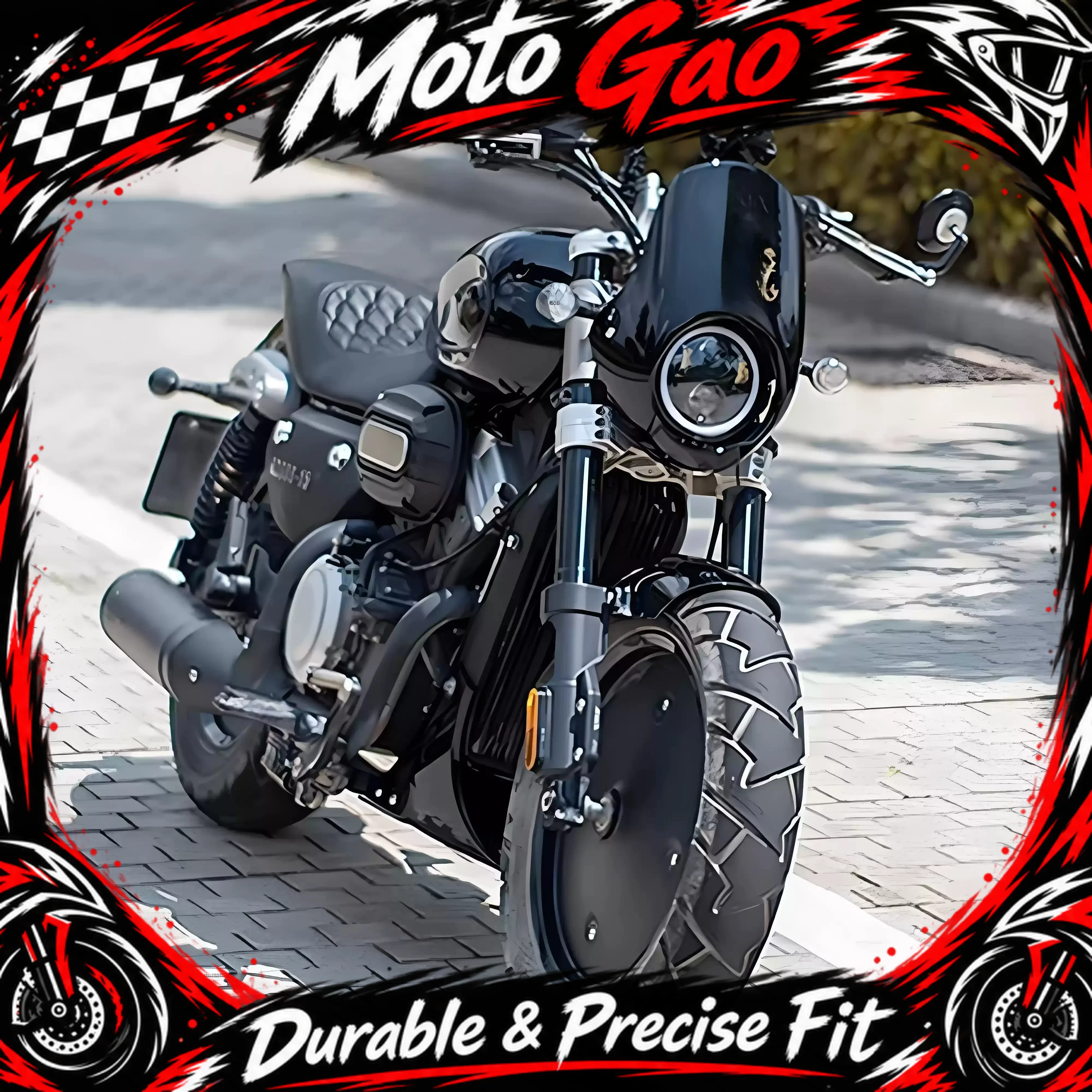 For BENDA CHINCHILLA 300, a modified lower fairing, engine cover, base support, and dedicated radiator mesh decorative cover.