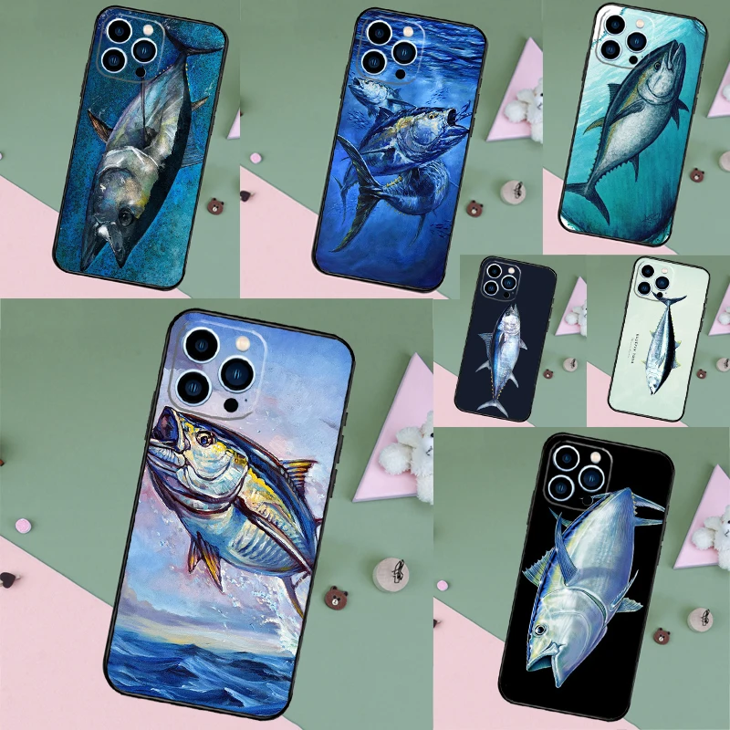 Bluefin Tuna Case Back Cover For iPhone 15 16 11 12 13 14 Pro Max Mini X XR XS Max 7 8 Plus