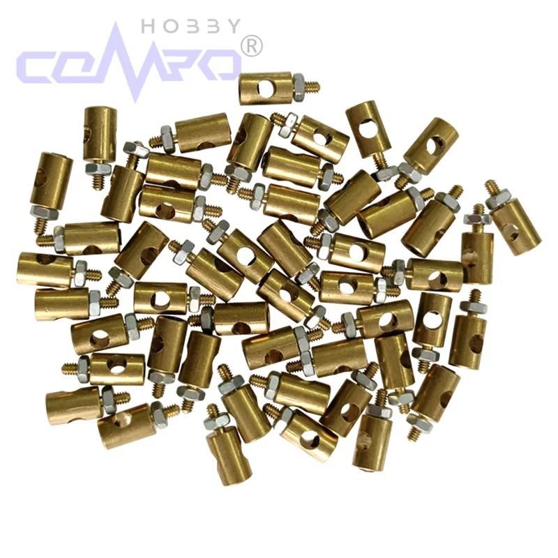 10 Pcs Copper Pushrod Linkage PRC Stopper Servo Connectors Adjustable Easy Diameter For Rc Helicopter Airplane Accessories