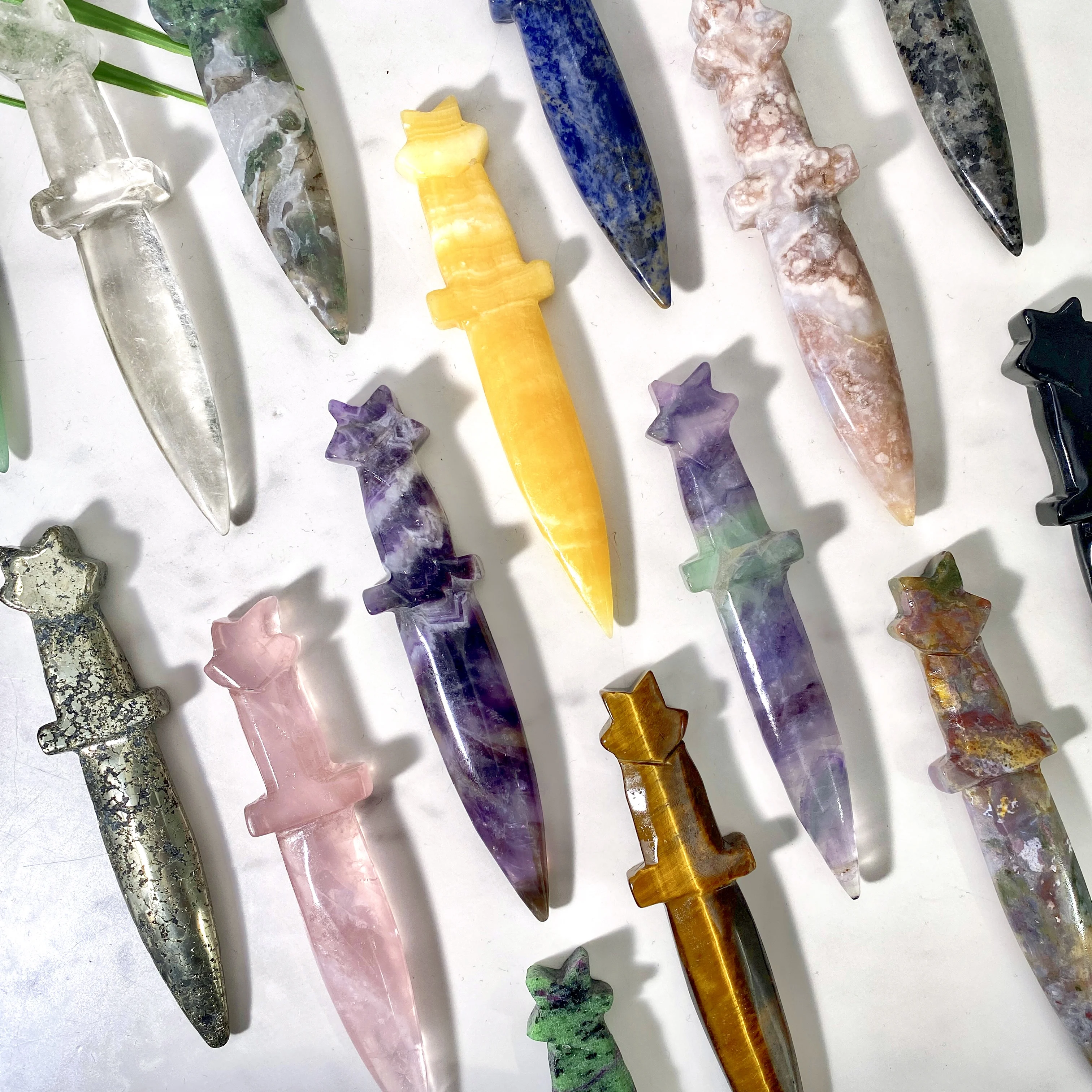 1PC High Quality Crysta Knife Natural Crystal Carving,Gemstone Jewelry,Glitter, Healing crystal, Birthday gift,Women gift