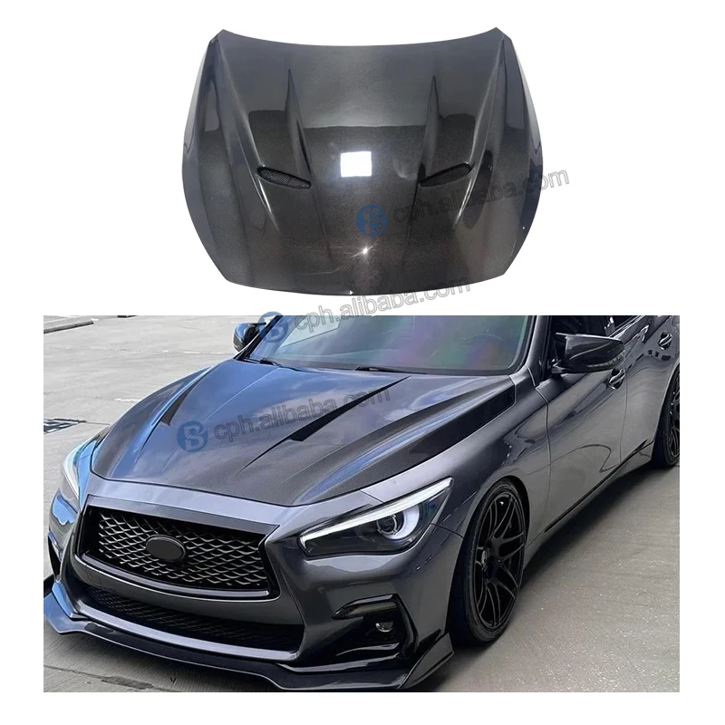 

Deren High QualityCar Auto Parts and Accessories MBJ Style Honeycomb Carbon Fiber Hood for Infiniti Q50 Q50L 2015-2020