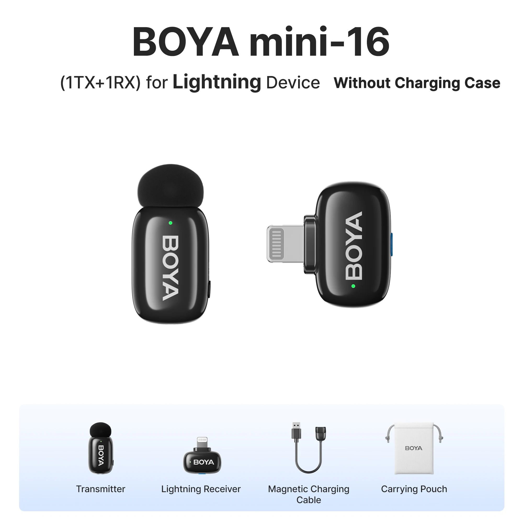 BOYA BOYA Mini Wireless Lavalier Lapel Microphone for iPhone iPad Android Type-C Phone Live Broadcast Audio Video Recording Vlog