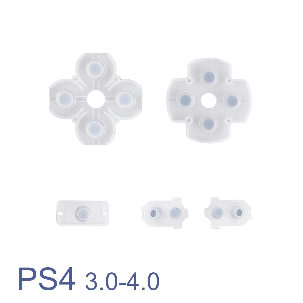 10 buah pegangan PS4 tombol perekat konduktif, bantalan karet lembut menangani Aksesori pemeliharaan bantalan silikon