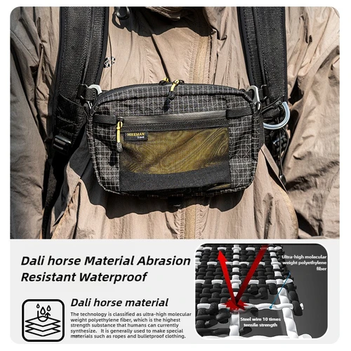 Imagen 2 del producto HIKEMAN-riñonera para deportes al aire libre, riñonera impermeable para ciclismo, correr, Camping, senderismo, paquete de accesorios, bolsa de almacenamiento UHMWPE