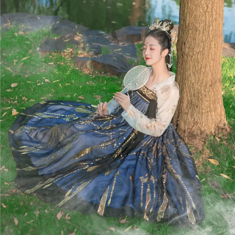 

YF79 Hanfu Female Adult Original Chinese Wind Fairy Big Place Super Fairy Ancient Costume Ancient Style Students