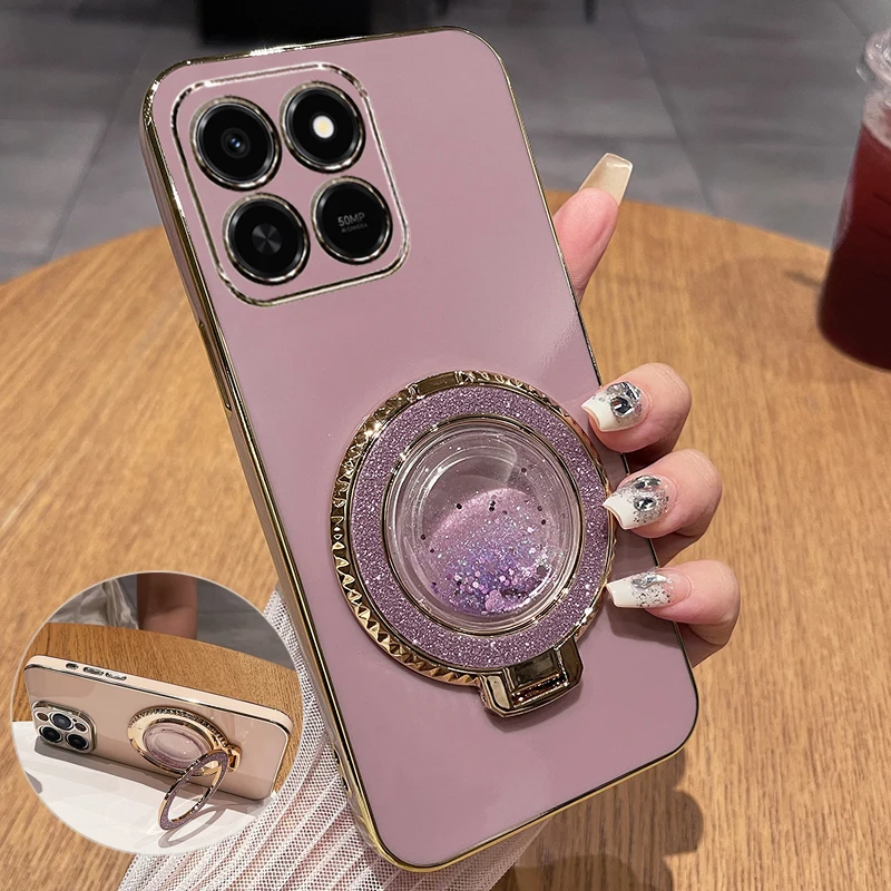 حافظة لهاتف Xiaomi 15T بإطار مطلي من البولي يوريثان الحراري لهاتف Xiaomi Mi15 T 17 Pro Max حامل حلقي مغناطيسي غطاء من السيليكون الناعم #1