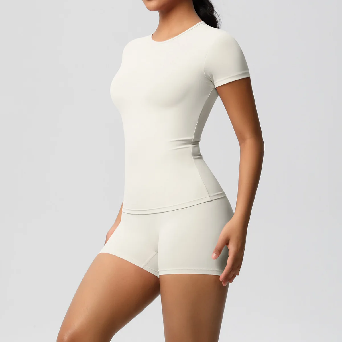 

High Elastic Tight Shorts and Sports Suits Short Sleeve Shirts Running Fitness Yoga Suits Top Women Quick-drying Summer Sets