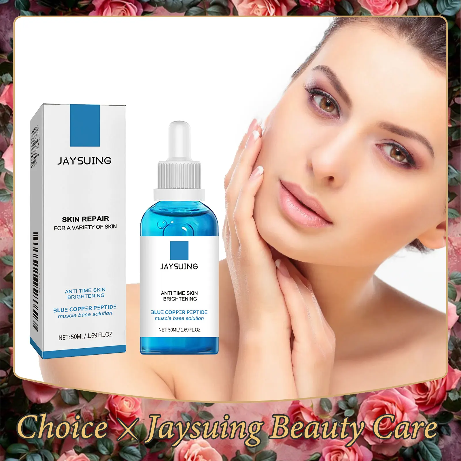 

Facial Hydrating Serum Blue Copper Peptide Solution Deep Nourish Lock Water Shrink Pores Brighten Skin Rejuvenation Face Essence