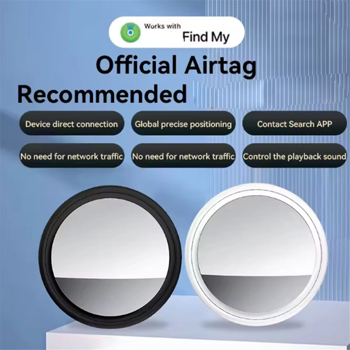 NEW Smart Finder Tracker TX02 Mini GPS Key Tag IPX5 Waterproof Anti-Lost Device Realtime Locator Work White