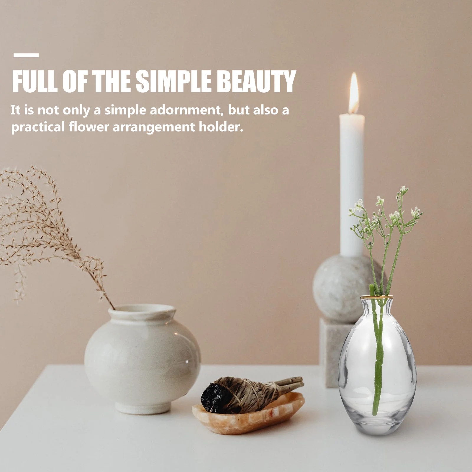 

3Pcs Glass Flower Vase Set Creative Modern Desktop Hydroponic Vase Flower Arrangement Decoration Desktop Decor