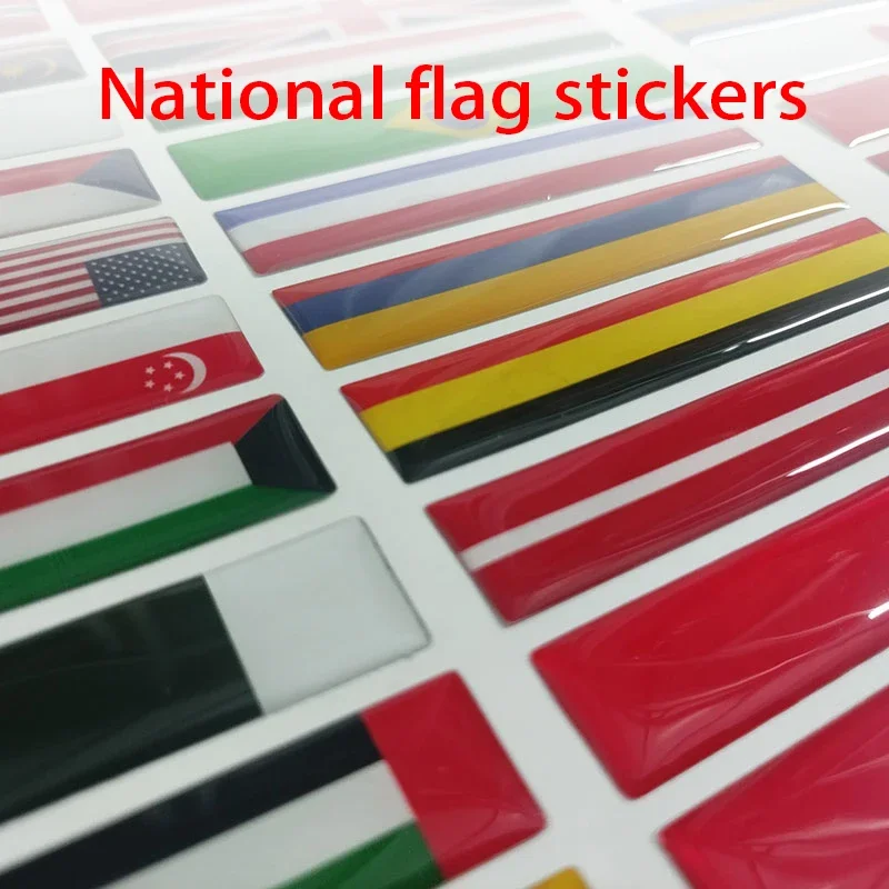 Pegatina reflectante 3D con la bandera nacional, 8,5 cm, accesorio para motocicletas, calcomanía para automóviles, banderas de Reino Unido, Italia, EE. UU., Francia, Rusia, España, Italia, Chile.
