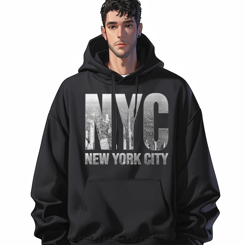 

Funny NYC Skylines New York City That Never Sleeps Brand Clothing Casual Everyday New In Tops And Oversize Long Sleeve Luxury