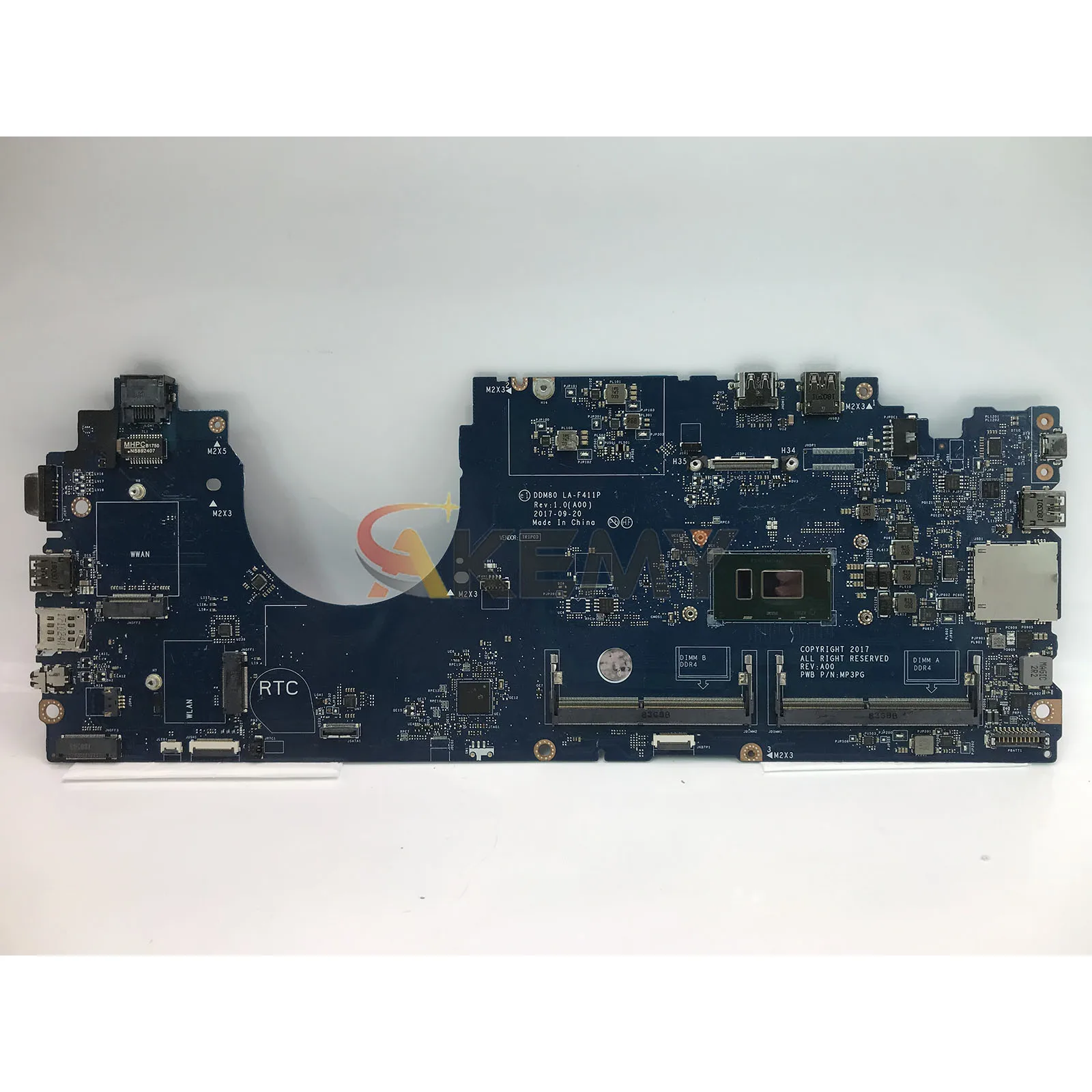 0CJWKW 0PTD05 0VJF9H 0VT64T 04J840 0FJGHG لـ Dell Latitude 15 5590 LA-F411P اللوحة الرئيسية للكمبيوتر المحمول I3 I5 I7 7th 8th CPU تم اختبارها بشكل جيد