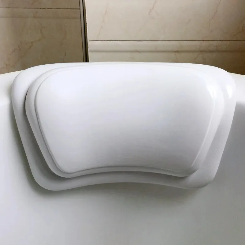 

1pc Soft Bathroom Pillow Relax Silicone Pillow Waterproof PU Cover Non Slip Backrest Headrest Bathtub Spa Bath Pillow